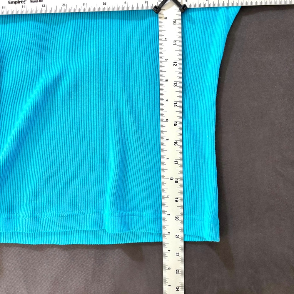 Styles To Go Turquoise Ribbed V-Neck Top - Picture 5 of 5